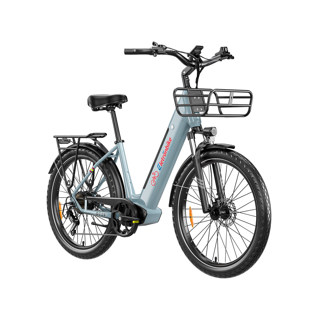 Commuter Biking - ELETRONBIKE OC26 Achterwielmotor Aluminium Legering 7-Versnellingen