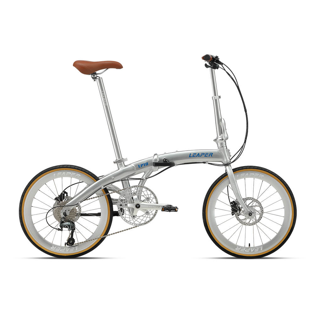 Commuter Biking - Bruine lederen nieuwe 451mm aluminium Shimano