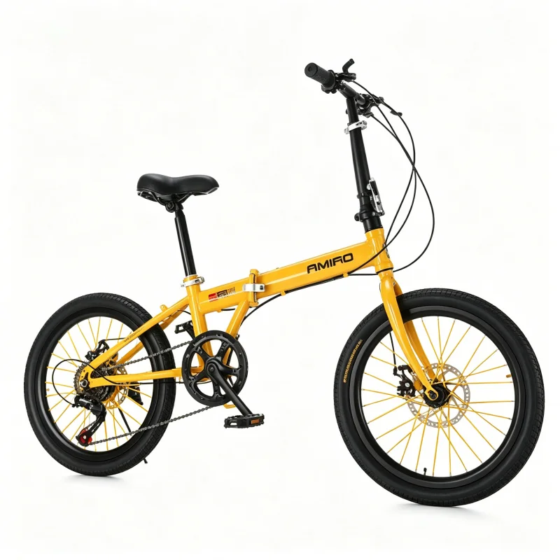 20 inch gele spaakwielen vouwf - Commuter Biking recensie en prijs